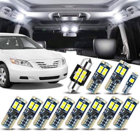 Auto Dynasty (Pack of 8) 12V 5500K Interior Car LED Light Bulbs Kit Compatible with Toyota Highlander 2020-2024, Pure White in Saudi Arabia