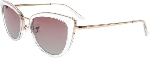 FAA'N 2024 Retro Big Frame Cat Eye Polarized Sunglasses Women with Spring Hinge(Brown Purple) in Saudi Arabia