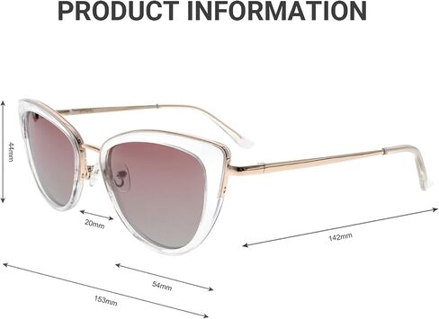 FAA'N 2024 Retro Big Frame Cat Eye Polarized Sunglasses Women with Spring Hinge(Brown Purple) in Saudi Arabia