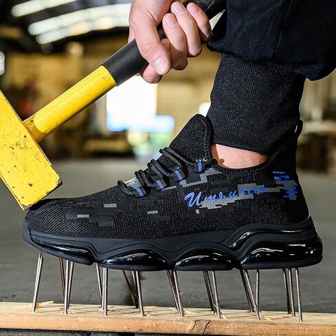 Steel Toe Shoes for Men Work Safety Shoes Lightweight Breathable Construction Indestructible Slip Resistant Sneakers in Saudi Arabia