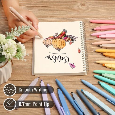 Mr. Pen- Aesthetic Highlighters and Gel Pens, 12 Pack, Bright Colors Bible Highlighters No Bleed, Colorful Ink Gel Pens, Cute Highlighter Pens, No Bleed Highlighters for Bibles, Aesthetic Gel Pens in Saudi Arabia