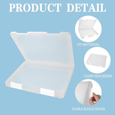 12 Pcs Clear A4 A5 File Box Document Plastic Storage Box with 48 Labels File Holder Organizer Box Paper Plastic Case Magazine Protector with Buckle Office School Supplies in Saudi Arabia