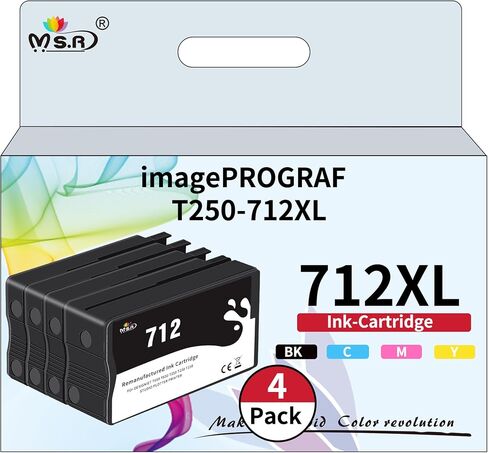 MS.R Remanufactured Ink Cartridge Replacement for Epson SJIC35P T44B2 T44B3 T44B4 T44B5 to use with CW-C6000Au C6000Pu C6500Au C6500Pu Printer(4 Pack) in Kuwait