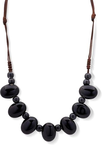 MINACHI Hippie Boho White Blue Ceramic Bead Strand Necklace, Bohemian Beach Summer Ocean Jewelry Gift for Women in Saudi Arabia