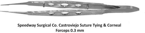 Castroviejo Suture Tying & Corneal Forceps 0.5 mm I Stainless Steel I Approx 110 mm in Saudi Arabia