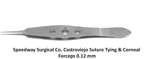 Castroviejo Suture Tying & Corneal Forceps 0.5 mm I Stainless Steel I Approx 110 mm in Saudi Arabia