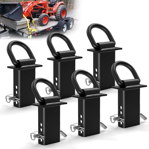 5/8" Stake Pocket Tie Down D Rings,Heavy Duty Trailer D Rings with Anti-loss Pin, Adjustable Utility Trailer D Rings 18000 LBS Capacity for Flatbed Cargo Trucks and Trailers,4 Pack Trailer Accessories in Saudi Arabia