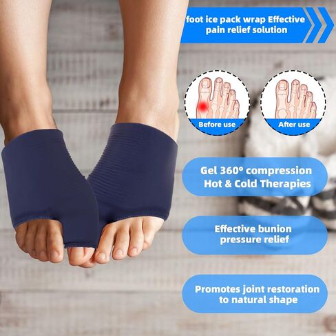 Foot Ice Packs Big Toe for Bunion Relief Gout Pain Relief, Reusable Toe Ice Pack for Hot & Cold Therapies, Gel Foot ice Pack for Swelling, Sprained, Sport Injuries, Fasciitis, Post-Surgery Recovery in Saudi Arabia