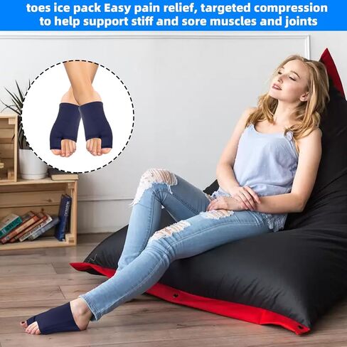 Foot Ice Packs Big Toe for Bunion Relief Gout Pain Relief, Reusable Toe Ice Pack for Hot & Cold Therapies, Gel Foot ice Pack for Swelling, Sprained, Sport Injuries, Fasciitis, Post-Surgery Recovery in Saudi Arabia