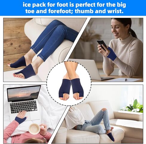 Foot Ice Packs Big Toe for Bunion Relief Gout Pain Relief, Reusable Toe Ice Pack for Hot & Cold Therapies, Gel Foot ice Pack for Swelling, Sprained, Sport Injuries, Fasciitis, Post-Surgery Recovery in Saudi Arabia