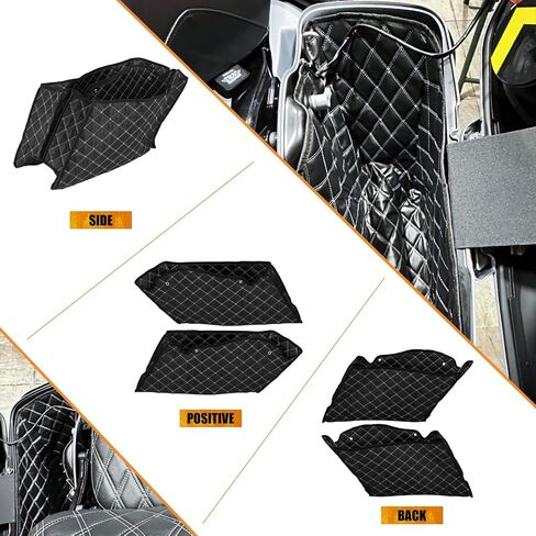 Motorcycle Saddlebag Liners 4" Extended Saddlebags Inserts Fits for Harley Touring Road King Road Glide Street Glide Electra Glide 2014-2023 (White Thread) in Saudi Arabia