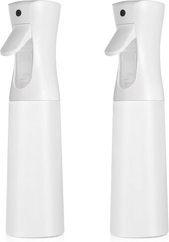 Continuous Spray Bottle for Hair (10.1oz/300ml) 2 Pack Mister Spray Bottles for Cleaning Empty Ultra Fine Water Mist Sprayer for Hairstyling Plant Garden Curly Hair Etc (Pink Transparent) in Saudi Arabia