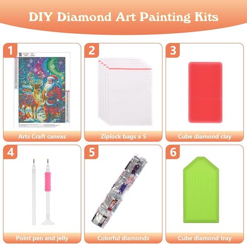Bowetile Diamond Art Painting Kits for Adults Christmas, 5D Diamond Art Painting Kit Winter Candles, DIY Full Round Drill Diamond Dots Paintings Picture Gem Art Craft for Home Wall Decor 12 x 16 Inch in Kuwait
