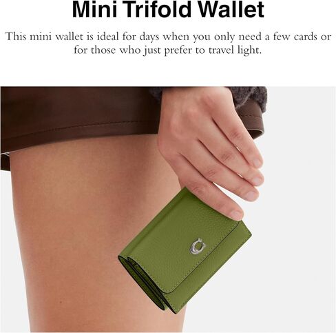 Coach Essential Mini Trifold Wallet, Aquamarine in Kuwait