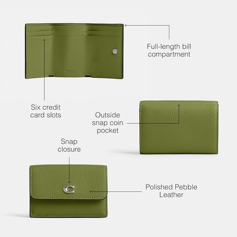 Coach Essential Mini Trifold Wallet, Aquamarine in Kuwait