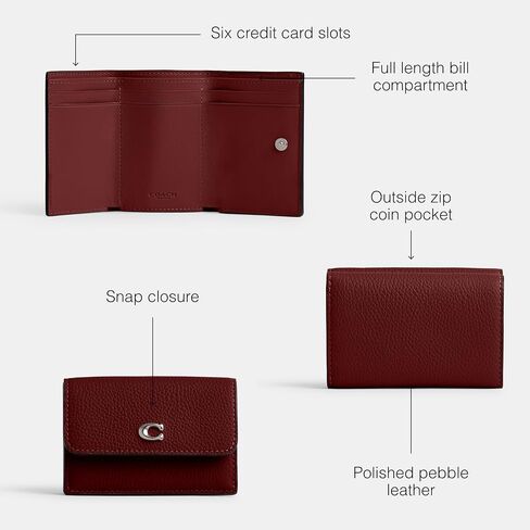 Coach Essential Mini Trifold Wallet, Aquamarine in Kuwait