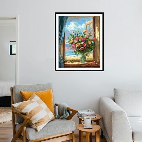 Great Smoky Mountains National Park Paint by Numbers Kit for Adults, Sunset Landscape DIY Paint by Number for Beginner, Forest Plant Acrylic Oil Painting Home Wall Decor(16×20inches, Unframe) in Kuwait