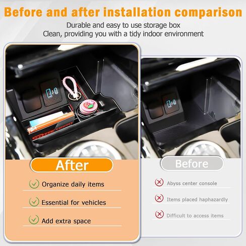 TACOBRO Center Console Tray Compatible with Ford Explorer 2020 2021 2022 2023 2024 Accessories,Compartment Insert Organizer Secondary Storage Box ABS Material in Saudi Arabia