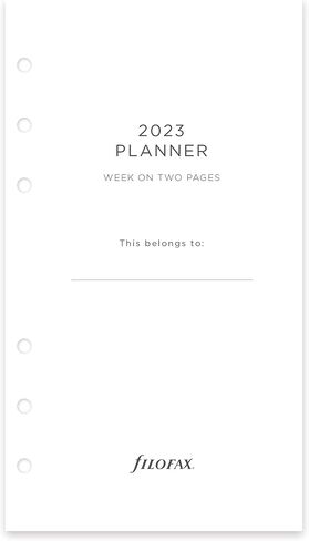 Filofax Calendar Diary Refill, Personal/Compact Size, Week-to-View, Minimal Diary Pack, White Paper, Multilingual: Five Languages, 2024 (C68490-24) in Saudi Arabia