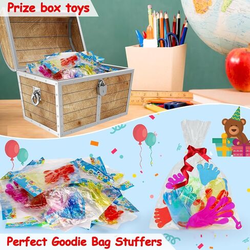 24pcs Sticky Hands Feet for Kid Party Favor Goodie Bag Stuffer Treasure Box Toy Classroom Prize Student Return Gift Bag Stuff Bulk Toy Pinata Filler Elementary School Small Favor Slap Hand Supplies in Saudi Arabia