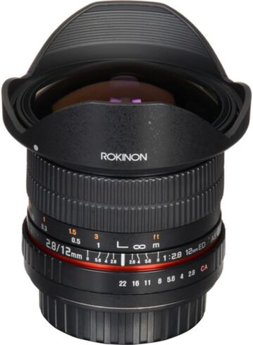 عدسة عين السمكة عريضة جدا 12M-C 12MM F2.8 لكاميرات Canon Eos Ef Dslr - متوافقة مع الإطار الكامل in Saudi Arabia