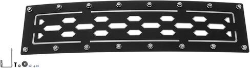 APS Compatible with Ford F-150 2009-2014 Lower Bumper Stainless Steel Black Mesh Grille Insert F76789H in Saudi Arabia