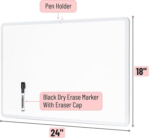 Mr. Pen- Dry Erase Board, 18" x 24" with a Black Marker, Pink Frame, Dry Erase Board for Wall, Magnetic Whiteboard for Wall, Dry Erase Boards, Whiteboards, Magnetic White Board in Saudi Arabia