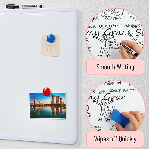 Mr. Pen- Dry Erase Board, 18" x 24" with a Black Marker, Pink Frame, Dry Erase Board for Wall, Magnetic Whiteboard for Wall, Dry Erase Boards, Whiteboards, Magnetic White Board in Saudi Arabia