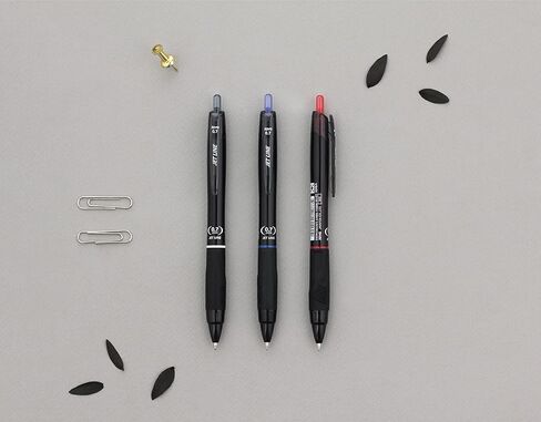 لوازم مكتب قلم حبر جاف JVPEN - كتابة سلسة متسقة، سلسلة Jet-line، بدون تلطخ، أقلام كتابة ناعمة، للمعلم، الدراسة (0.7 مم Jet3B biz baby متنوعة_4 عبوات) in Kuwait