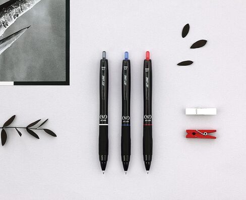 لوازم مكتب قلم حبر جاف JVPEN - كتابة سلسة متسقة، سلسلة Jet-line، بدون تلطخ، أقلام كتابة ناعمة، للمعلم، الدراسة (0.7 مم Jet3B biz baby متنوعة_4 عبوات) in Kuwait