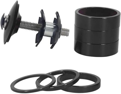 9Pcs Bike Headset Spacer Set, Aluminium Alloy Bicycle Headset Spacer Set Bicycle Front Fork Stem Spacers Kit for MTB BMX Mountain Road Bikes Cycling (1-1/8 inch/28.6mm) in Saudi Arabia