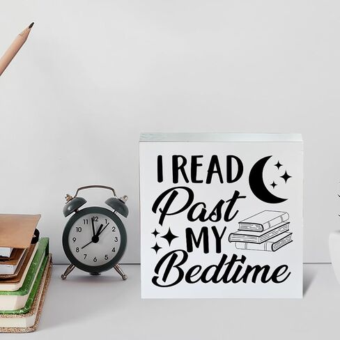 Farmhouse You Can't Buy Happiness But You Can Buy Books Wooden Box Sign Book Lover Wood Block Tabletop Sign Decorative Desk Sign Home Bookshelf Shelf Decor 5 X 5 Inches in Kuwait