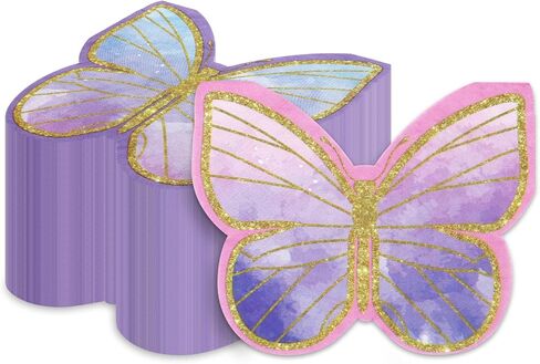 100Pcs Butterfly Napkins, 13 x 13 Inches Purple Napkins, Spring Flower Party Napkins, Butterfly Table Decorations Floral Napkins for Wedding Floral Spring Butterfly Birthday Decorations in Kuwait