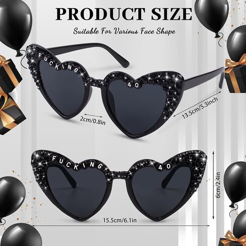40th Birthday Glasses for Women- 'Hello Forty ' Birthday Sunglasses for Happy Birthday Party Gifts Accessories Party Favors in Saudi Arabia
