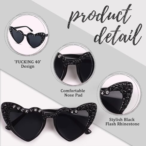 40th Birthday Glasses for Women- 'Hello Forty ' Birthday Sunglasses for Happy Birthday Party Gifts Accessories Party Favors in Saudi Arabia