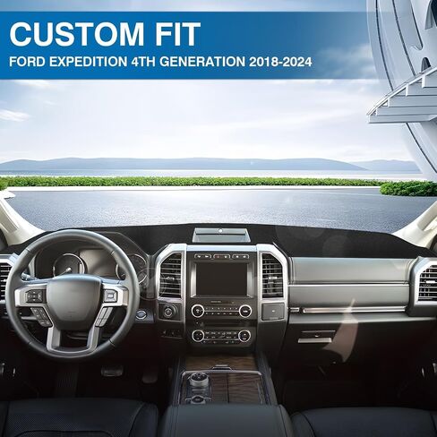 KUST Car Dashboard Cover Mat for Ford F-150 2004-2008 Left Hand Driving Non-Slip Dashboard Mat Pad Interior Accessories for Ford F150 Custom Fit Dash Mat Sunshade Windshield Glare Black in Saudi Arabia