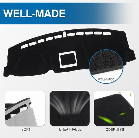 KUST Car Dashboard Cover Mat for Ford F-150 2004-2008 Left Hand Driving Non-Slip Dashboard Mat Pad Interior Accessories for Ford F150 Custom Fit Dash Mat Sunshade Windshield Glare Black in Saudi Arabia