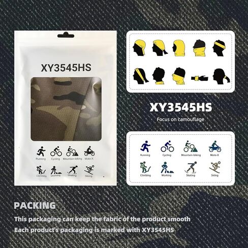 XY3545HS Camo Military Warm Balaclava for Winter Outdoors-Ski Mask，Hunting，Fishing，Motorcycle Windproof，Unisex，Elastic in Kuwait