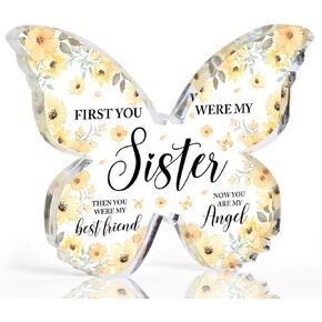 Sympathy Gifts for Loss of Love One-Memorial Gifts-Condolences Gifts for Loss-Bereavement Gift Ideas-Funeral Gifts-Grieving Gifts-Butterfly Shape Memorial Ornaments for Loss of Sister Loved One