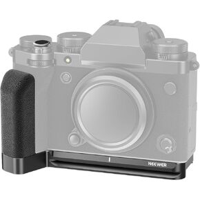 NEEWER X-T5 L Handlegrip Compatible with Fujifilm, Metal L Plate with Silicone Grip, Shutter Button, Anti Twist 1/4" Screw, 3/8" 1/4" Threads, Arca Base Compatible with SmallRig Accessories, CA014G