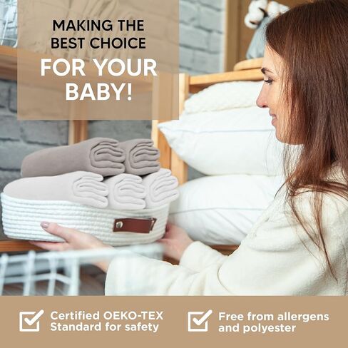 Bassinet Sheet for Bassinet Mattress - 100% Organic Jersey Knit Cotton - Snuggly Soft & Cozy Crib Sheets Fitted for Oval Rectangle & KoolaBaby Bedside Sleeper - White & Grey - 2 Pack (33 x 20) in Kuwait