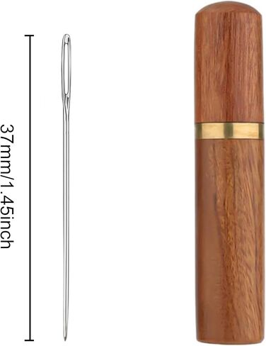 Couple Embroidery Art Sewing Needles Premium Stainless Steel Large Eye Sewing Needles 30 Pieces #24 with Modern Transparent Needle Box Perfect for Embroidery Hand Sewing and Crafts in Saudi Arabia