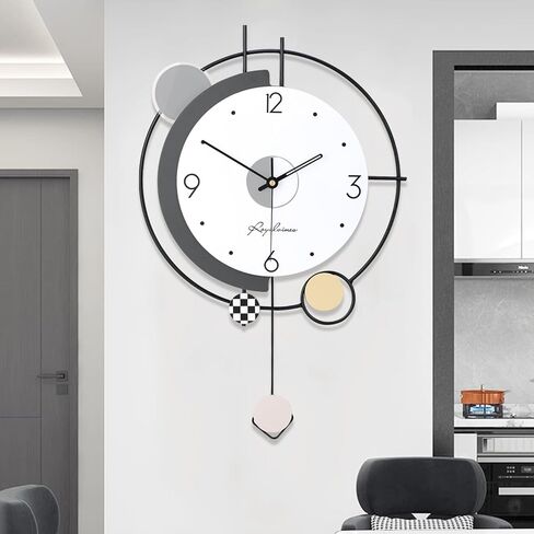 Retro Rust Wall Clock Non Ticking Large Iron Antique Hanging Clocks Vintage Innovative Classic, Silent Quartz Round Clock for Office Bedroom Living Room Decor in Saudi Arabia