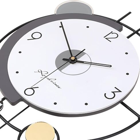 Retro Rust Wall Clock Non Ticking Large Iron Antique Hanging Clocks Vintage Innovative Classic, Silent Quartz Round Clock for Office Bedroom Living Room Decor in Saudi Arabia