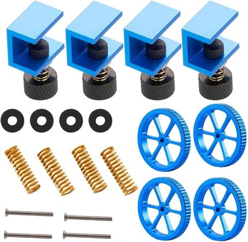 Ender 3 Springs Upgrade Kit,4Pcs Aluminum Hand Twist Leveling Nut with 4Pcs Ender 3 Bed Springs/Glass Bed Clips for Ender 3/Ender 3 Pro, Ender 5/Plus/Pro, CR-10/CR10S/CR 10S Pro 3D Printe in Saudi Arabia