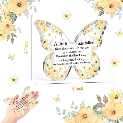 Sympathy Gifts for Loss of Love One-Memorial Gifts-Condolences Gifts for Loss-Bereavement Gift Ideas-Funeral Gifts-Grieving Gifts-Butterfly Shape Memorial Ornaments for Loss of Sister Loved One in Saudi Arabia