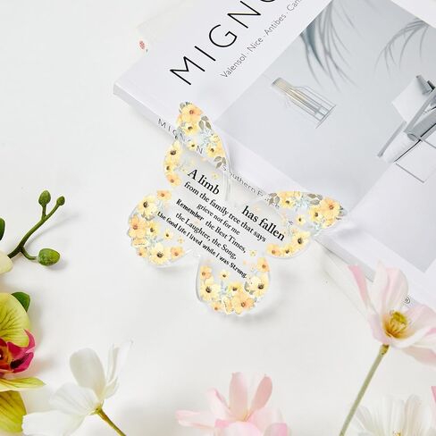 Sympathy Gifts for Loss of Love One-Memorial Gifts-Condolences Gifts for Loss-Bereavement Gift Ideas-Funeral Gifts-Grieving Gifts-Butterfly Shape Memorial Ornaments for Loss of Sister Loved One in Saudi Arabia