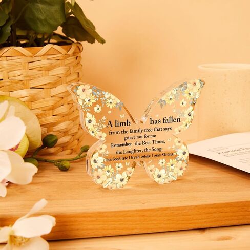 Sympathy Gifts for Loss of Love One-Memorial Gifts-Condolences Gifts for Loss-Bereavement Gift Ideas-Funeral Gifts-Grieving Gifts-Butterfly Shape Memorial Ornaments for Loss of Sister Loved One in Saudi Arabia