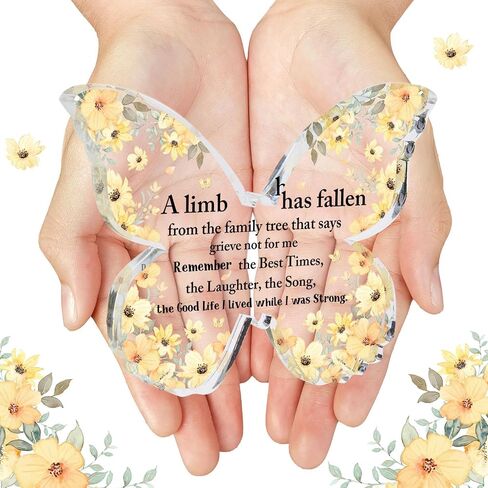 Sympathy Gifts for Loss of Love One-Memorial Gifts-Condolences Gifts for Loss-Bereavement Gift Ideas-Funeral Gifts-Grieving Gifts-Butterfly Shape Memorial Ornaments for Loss of Sister Loved One in Saudi Arabia