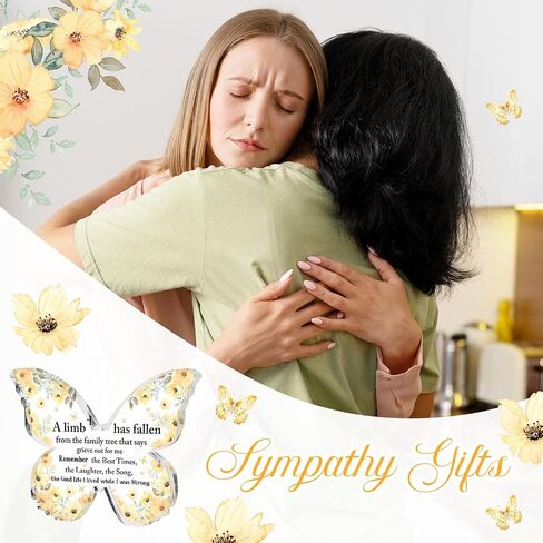 Sympathy Gifts for Loss of Love One-Memorial Gifts-Condolences Gifts for Loss-Bereavement Gift Ideas-Funeral Gifts-Grieving Gifts-Butterfly Shape Memorial Ornaments for Loss of Sister Loved One in Saudi Arabia